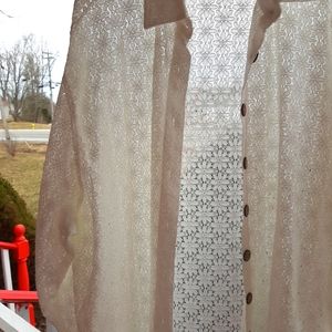 3x beautiful lacy shirt.  Fancy buttons.